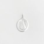 Pingente medalha oval Nossa Senhora Aparecida prata 925 