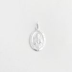 Pingente medalha oval Sagrado Coração de Jesus prata 925 