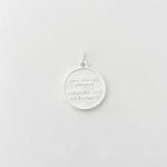 Pingente medalha São Miguel Arcanjo dupla face prata 925