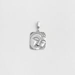 Pingente quadrado Buda prata 925 