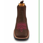 Botina Texana Brahman Boots Café com Rosa