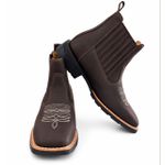 Botina Texana Brahman Boots Vira Francesa Café