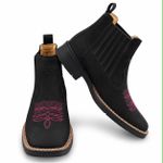 Botina Texana Brahman Boots Preta com Rosa