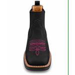 Botina Texana Brahman Boots Preta com Rosa