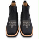 Botina Texana Brahman Boots Vira Francesa Preta