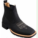 Botina Texana Brahman Boots Vira Francesa Preta