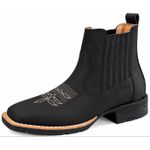 Botina Texana Brahman Boots Vira Francesa Preta