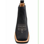 Botina Texana Brahman Boots Vira Francesa Preta
