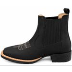 Botina Texana Brahman Boots Vira Francesa Preta