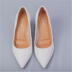 Scarpin Branco Salto Bloco Bebece