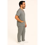 Camisa Scrub Cinza Masculina - Privativo Pijama Cirúrgico