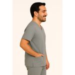 Camisa Scrub Cinza Masculina - Privativo Pijama Cirúrgico
