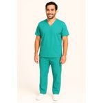 Calça Verde Jade Masculina Gabardine - Pijama Cirúrgico