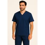 Camisa Scrub Marinho Masculina Enfermagem Privativo Pijama