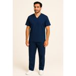 Calça Azul Marinho Gabardine Masculina - Pijama Cirúrgico Scrub