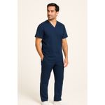 Camisa Scrub Marinho Masculina Enfermagem Privativo Pijama