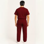 Camisa Scrub Marsala Masculina Enfermagem Privativo Pijama