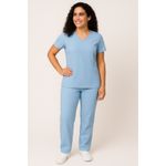 Calça Azul Bebe em Gabardine - Scrub Privativo