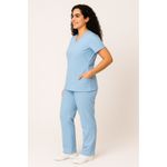 Camisa Scrub Pijama Cirúrgico Azul Bebe Gabardine