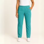 Calça Scrub Verde Jade Gabardine Pijama Cirúrgico 