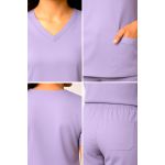 Camisa Scrub Pijama Cirúrgico Lilás - Gabardine