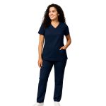 Camisa Scrub Basic - Pijama Cirúrgico Azul Marinho em Gabardine