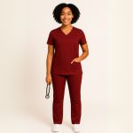 Calça Marsala Gabardine Scrub Pijama Cirúrgico