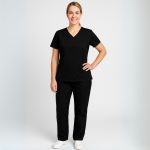 Camisa Scrub Basic Pijama Cirúrgico Preta