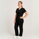 Calça Preta Gabardine Scrub Pijama Cirúrgico 