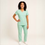 Calça em Gabardine Verde Água