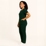 Camisa Scrub Verde Botânico Feminino Pijama Cirúrgico