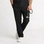 Calça Preta Gabardine Masculina - Pijama Cirúrgico Scrub