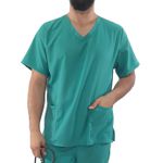 Camisa Scrub Verde Jade Masculina - Privativo Pijama Cirúrgico