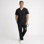 Calça Preta Gabardine Masculina - Pijama Cirúrgico Scrub