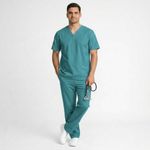 Calça Verde Jade Masculina Gabardine - Pijama Cirúrgico