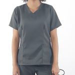 Camisa Scrub Pijama Cirúrgico Cinza Chumbo Gabardine