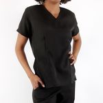Camisa Scrub Basic Pijama Cirúrgico Preta