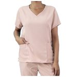 Camisa Scrub Rosê Feminino Pijama Cirúrgico
