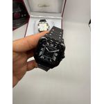 Relogio Cartier Santos Borracha Automático Black