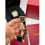Relogio Cartier Santos Borracha Automático Dourado