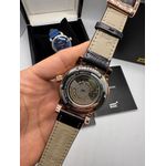 Relogio Montblanc Couro Automático Prata