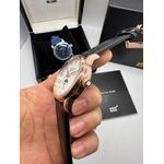 Relogio Montblanc Couro Automático Prata