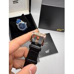 Relogio Montblanc Couro Automático Prata