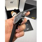 Relogio Montblanc Couro Black