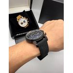 Relogio Montblanc Couro Black