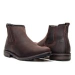 Botina Masculina Couro Crazy Horse Brown