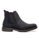 Botina Masculina Couro Crazy Horse Preta