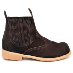Botina Infantil Em Couro Nobuck Chocolate 