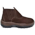 Bota de Segurança Reforçada Em Couro Legítimo Chocolate