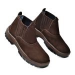 Bota de Segurança Reforçada Em Couro Legítimo Chocolate